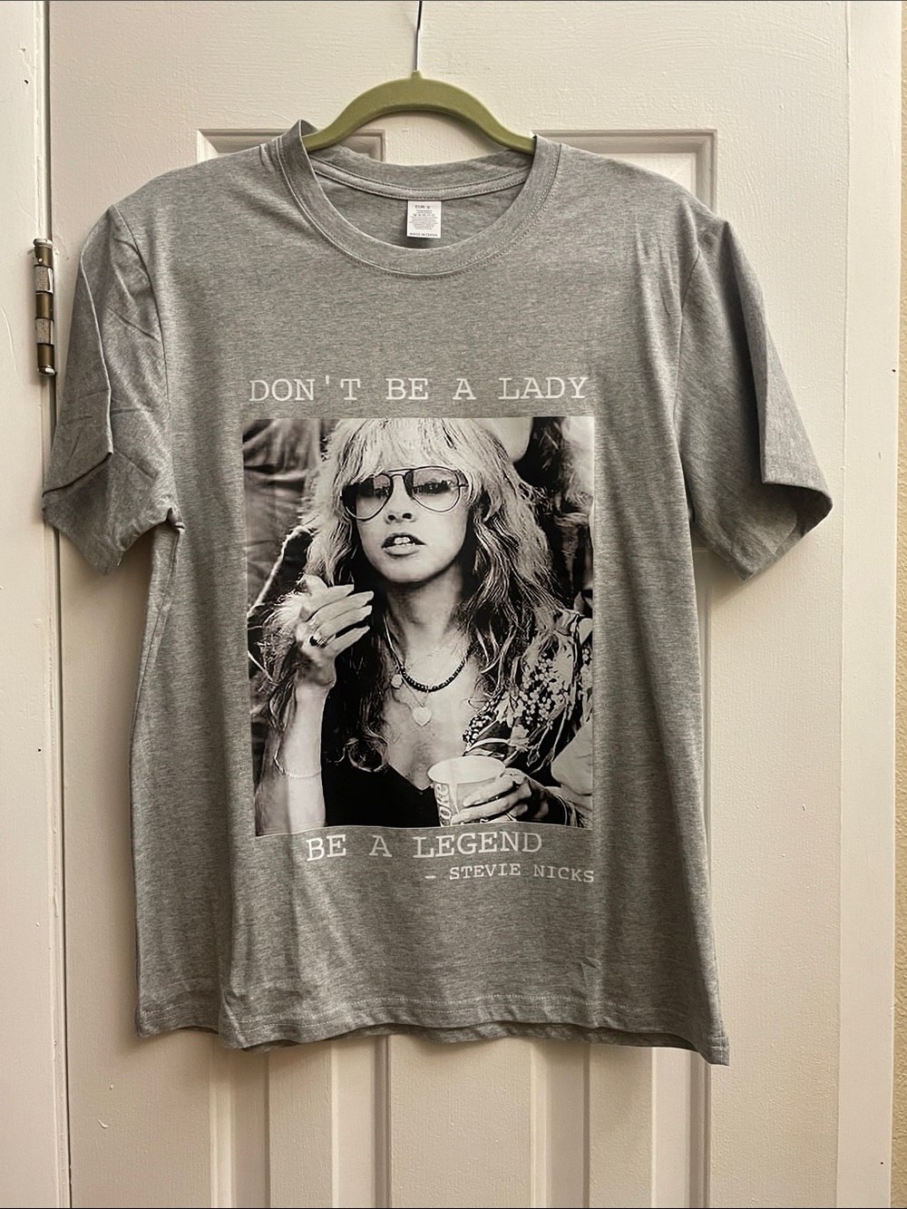 Stevie Nicks Graphic Tee - Gray "Don't Be A Lady"